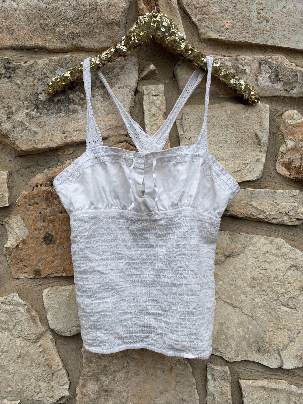 White free people tank top size medium